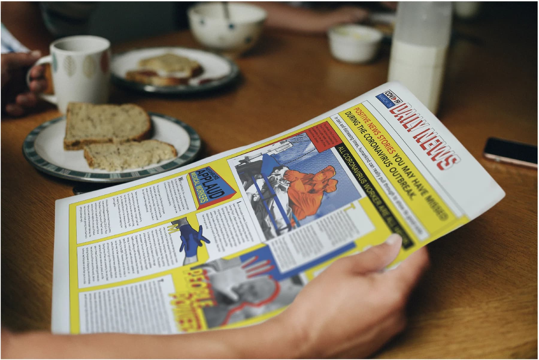 Campaign newspaper in use