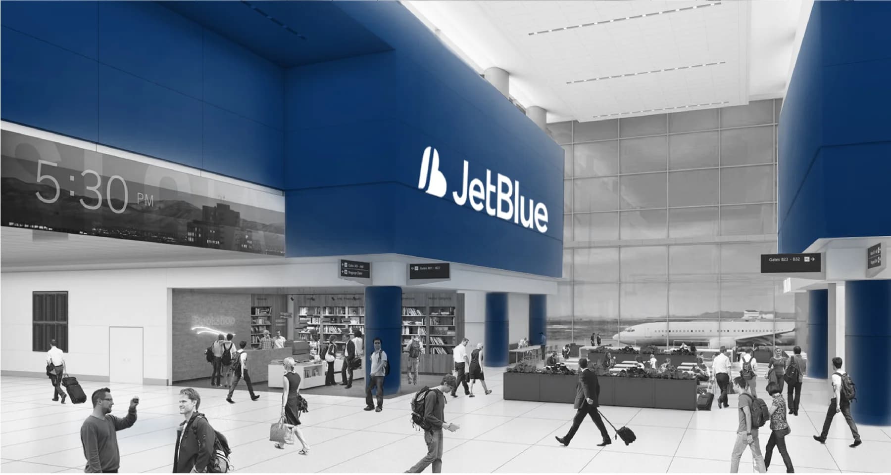 JetBlue terminal branding