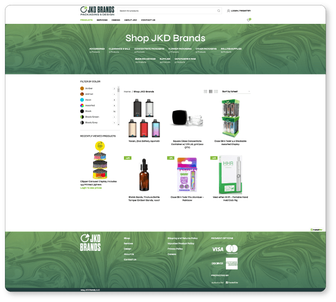 Original shop page