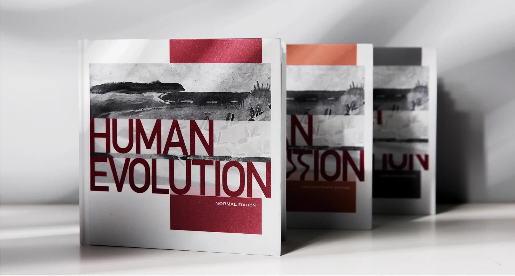Human Evolution book design — hero