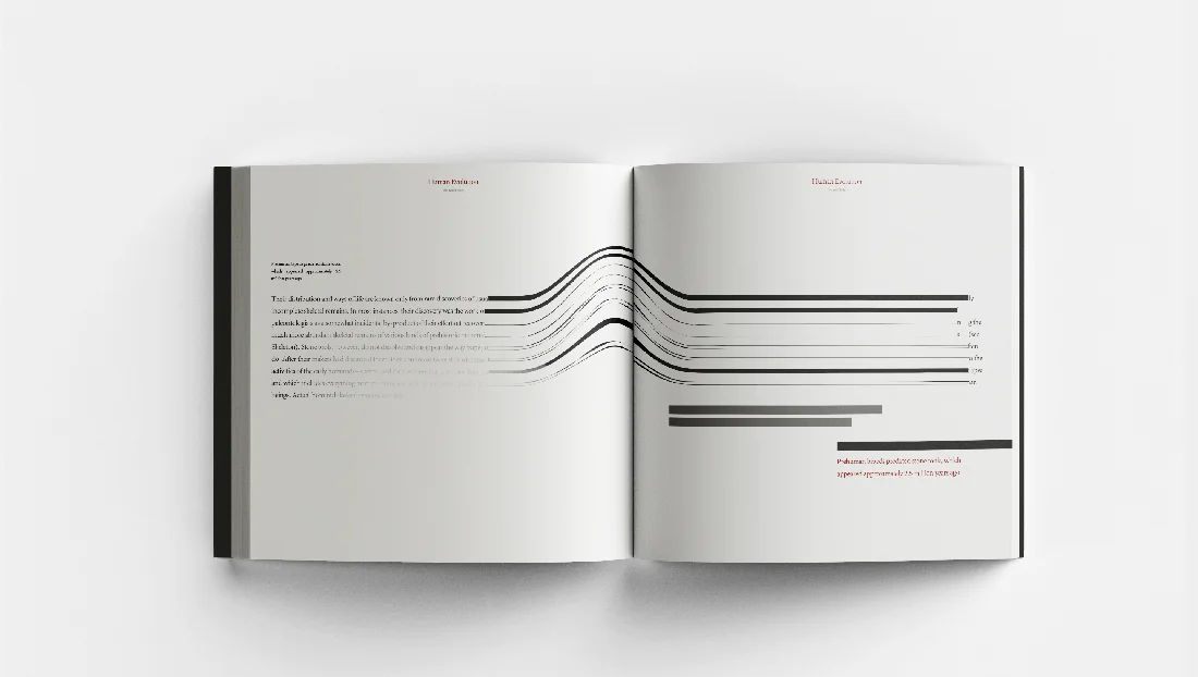 Human Evolution book design — spread 10