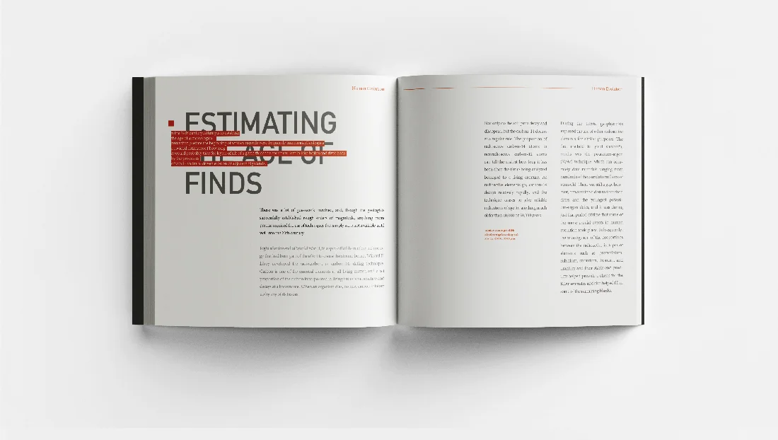 Human Evolution book design — spread 2