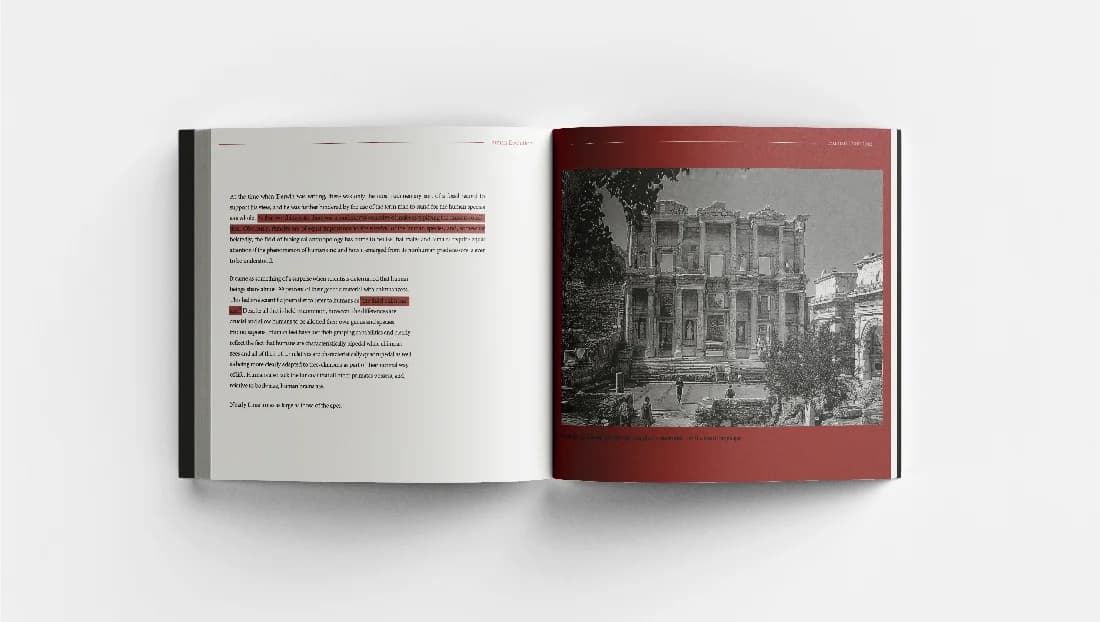 Human Evolution book design — spread 3