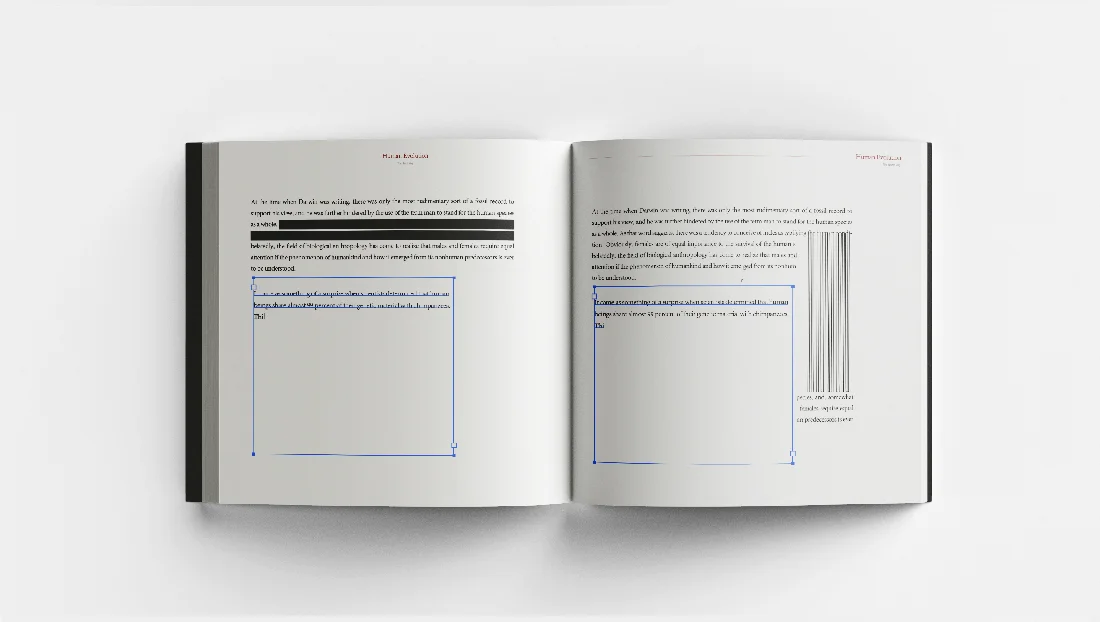 Human Evolution book design — spread 7