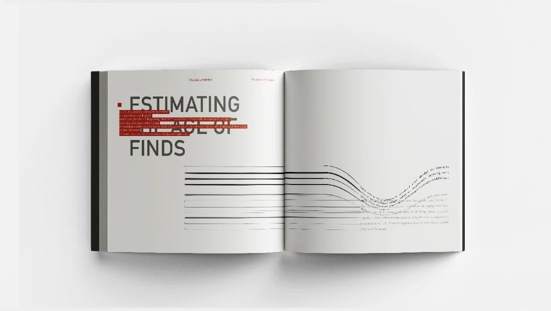 Human Evolution book design — spread 8
