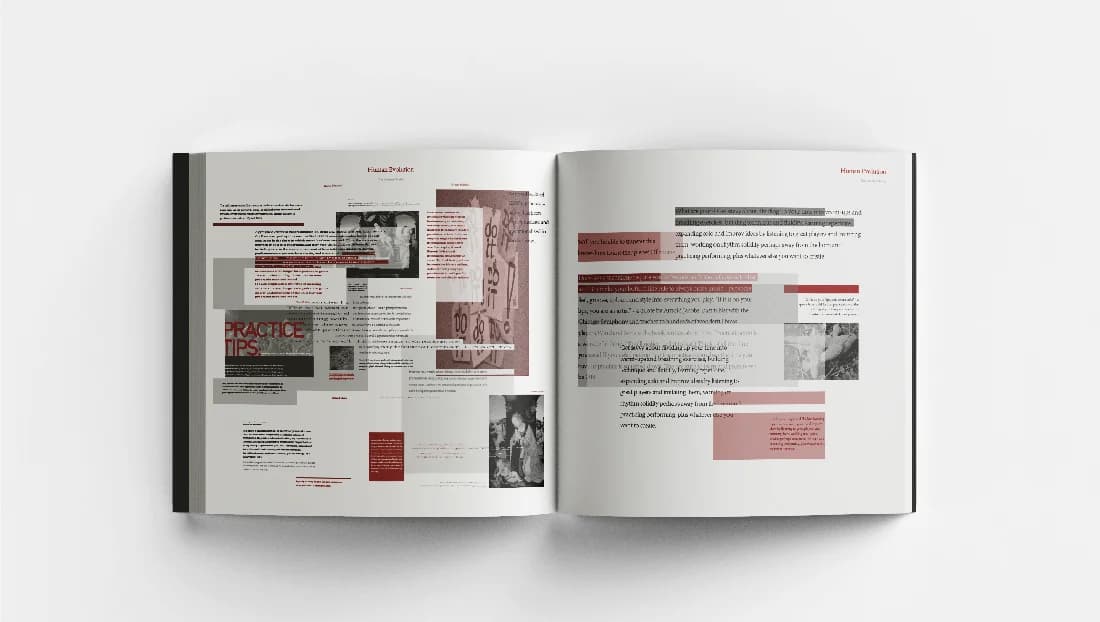 Human Evolution book design — spread 9