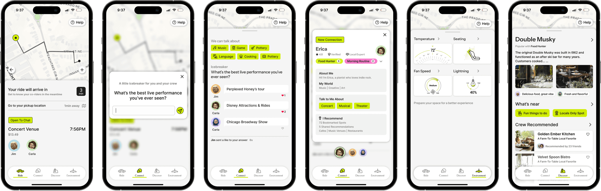 Pre-ride experience · Reducing social friction