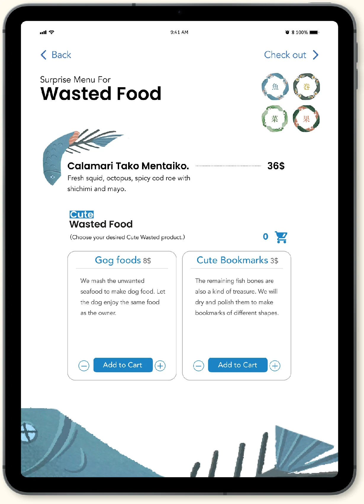 Fish / Dish and related product options